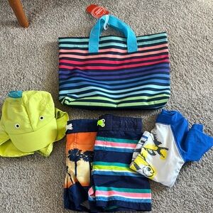 Cat & Jack Blue and Yellow Beach Bag Set